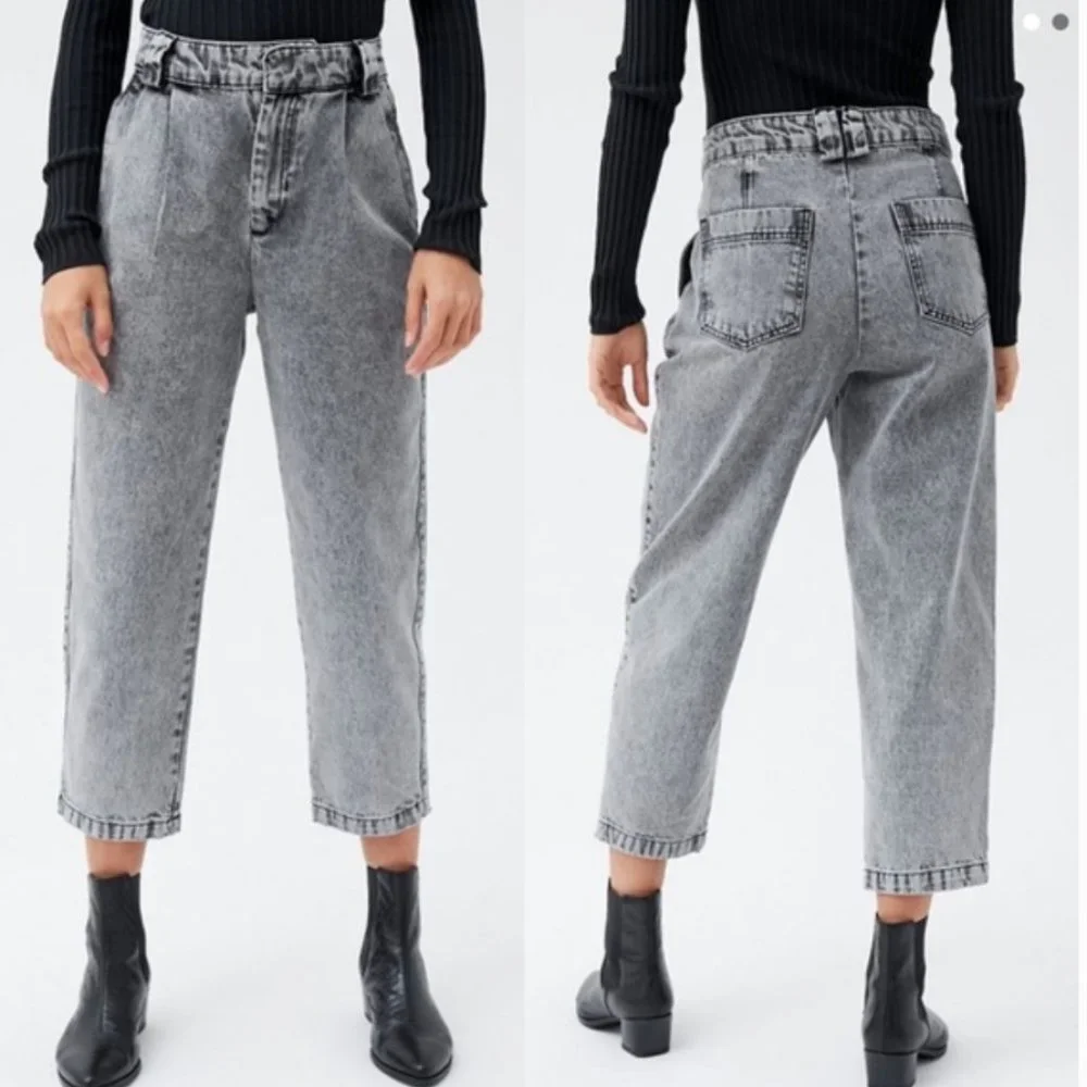 urban outfitters BDG washed faded black high waisted sofie slouchy denim jeans - Picture 1 of 8